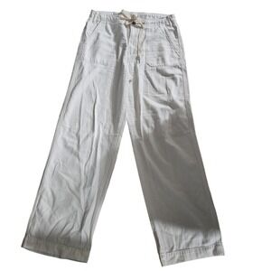 Hidden Pants Mens 30 White Chino Relaxed Fit Drawstring Straight Leg Casual